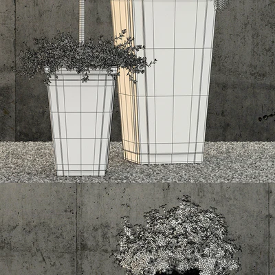 Restoration Hardware paneled sheet metal planters — Ver 3