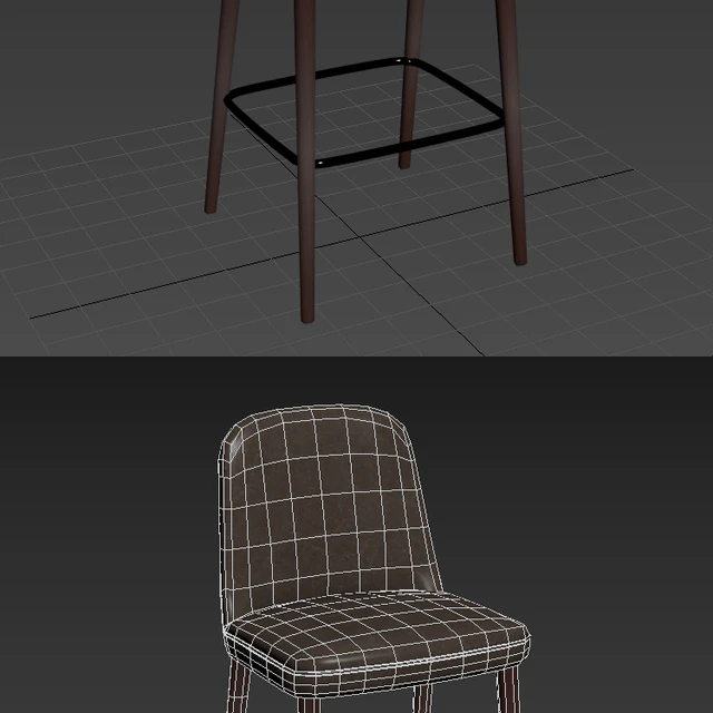 Bloom Barstool Wood Base — Descargar