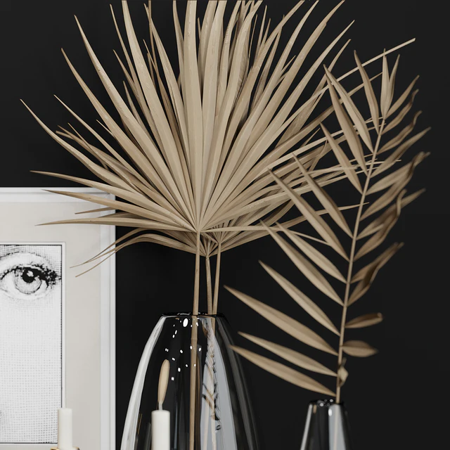 West Elm Decor Set with Dry Palm — Descargar