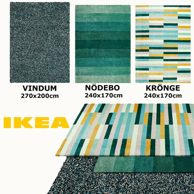 IKEA RUGS SET (VINDUM, KRONGE, NODEBO) — Вид 2