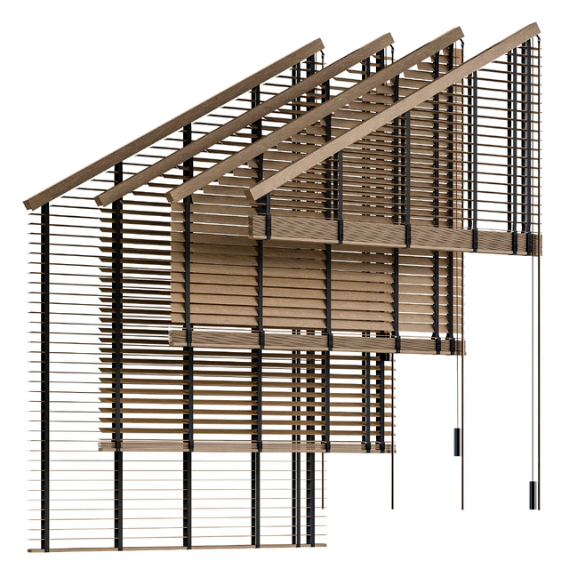 Wooden blinds for the attic window — Скачать