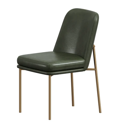 Jack Metal Frame Leather Dining Chair WestElm — Вид 2