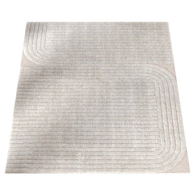 Erden Furrow – Natural White rug — Ver 2