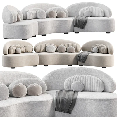 Modern Modular Sofa Velvet — скачать