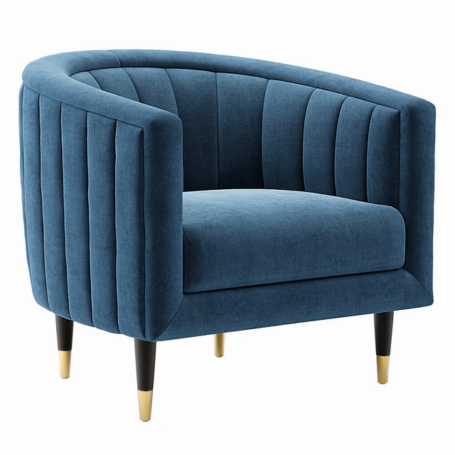 Fluted Juno Velvet Occasional Chair — Descargar