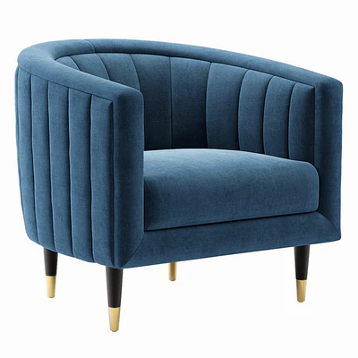 Fluted Juno Velvet Occasional Chair — Ver 1