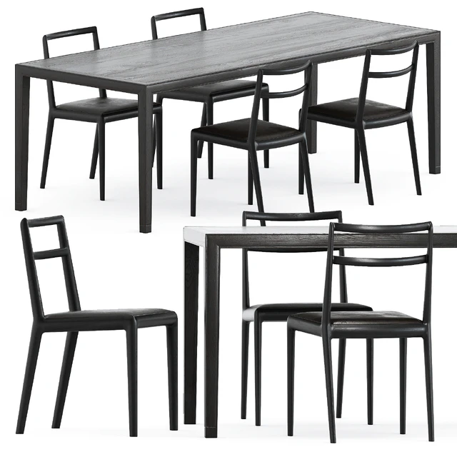 Straight back chair and Zhang table by Timeandstyle — Скачать