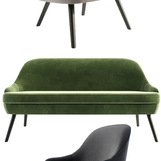 375 walter knoll Armchair And Sofa With Pillow — Скачать