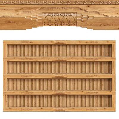 Uzbek carved beam — Ver 1