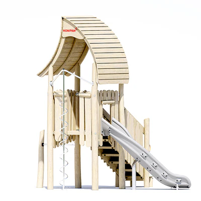 Kompan.Play tower with slide & curly climber. NRO1021 — Вид 2