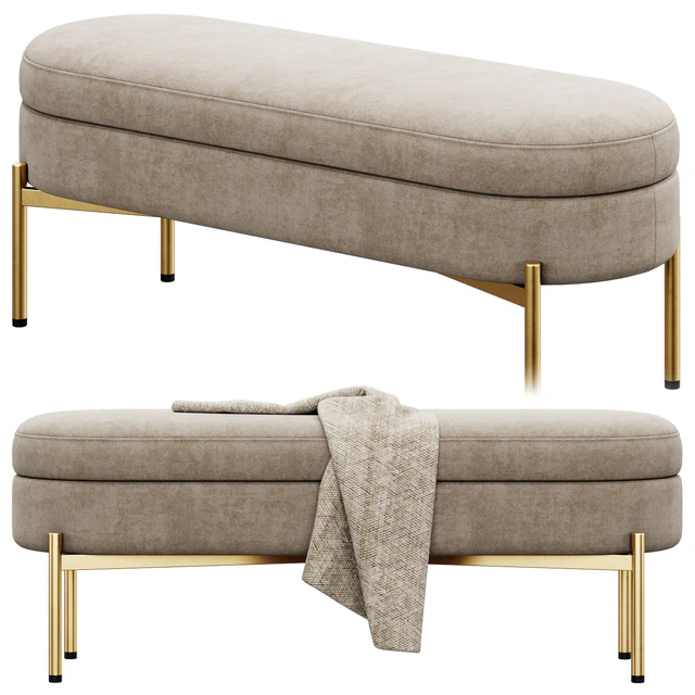 Chloe Storage Bench ottoman by Lumisource — Скачать