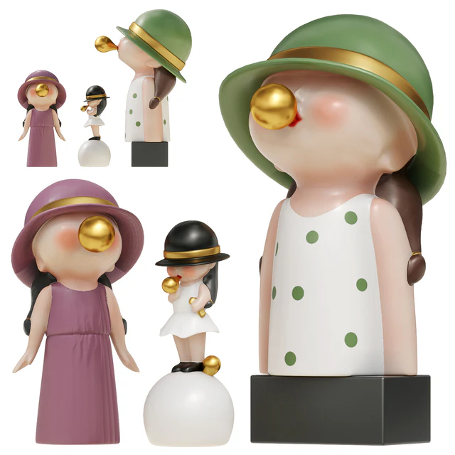 Bubble Blowing Figurine Statue Ⅰ — Скачать