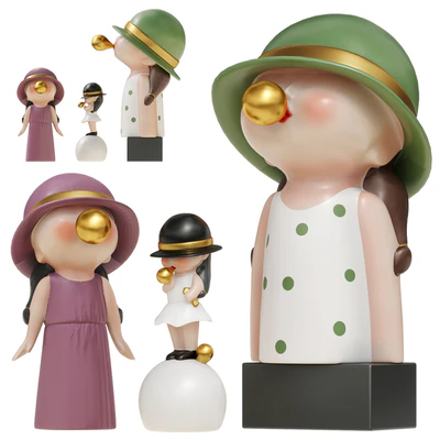 Bubble Blowing Figurine Statue Ⅰ — Вид 1