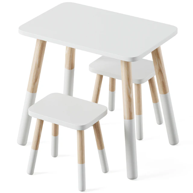 Wooden children's table and chairs by Sklum — Descargar