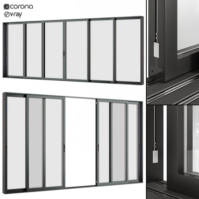 A set of sliding Metal Windows and Doors. — Вид 1