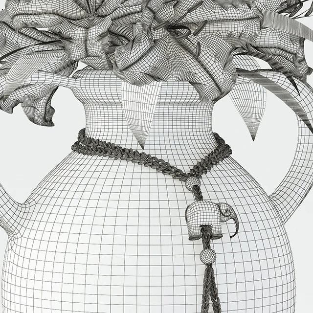 Pottery Barn / Braided Black Elephant VaseTassel — Скачать