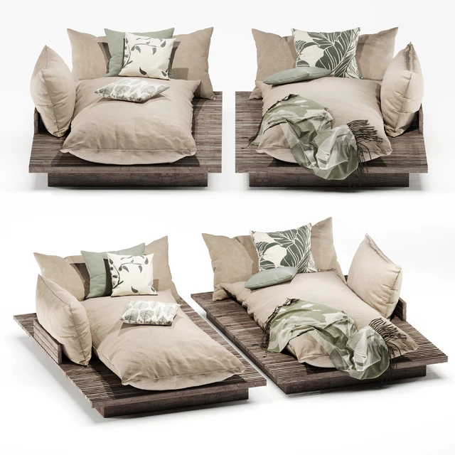 Minotti outdoor bed — Скачать