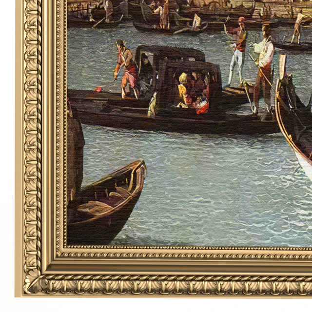 Классическая картина в резной золотой раме.Frame picture gold — Скачать
