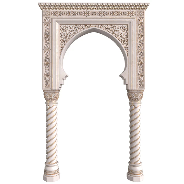 Arch in oriental style.Arabian arch.Moroccan arc.Arabic Door Portal.Entryway — Descargar