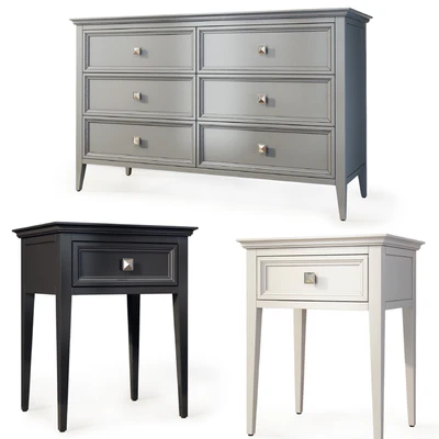 Chest of drawers and bedside tables RFS Brooklyn. Bedside table, dresser by MebelMoscow — Ver 1
