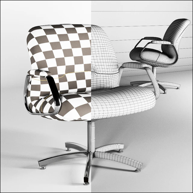 Charles Pollock style STEELCASE Chrome — Descargar