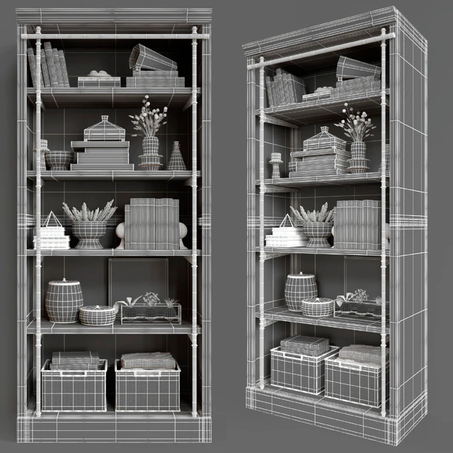 Стеллаж Pottery Barn Gavin Reclaimed Wood Bookcase — Скачать