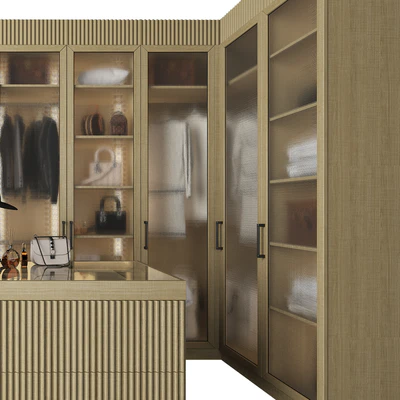 Corner dressing room with an island 3 — Ver 2