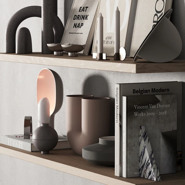 217 decor on shelves 02 neutral scandi accessories 00 — Скачать