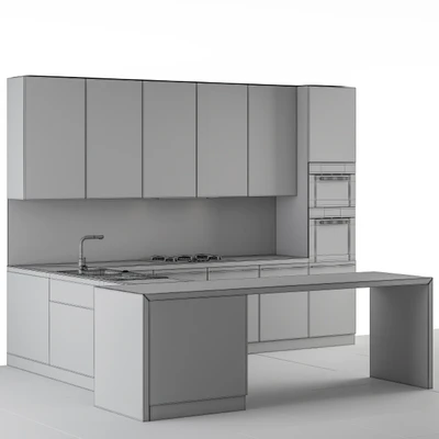 Kitchen Modern - Wooden and Black 59 — Вид 2
