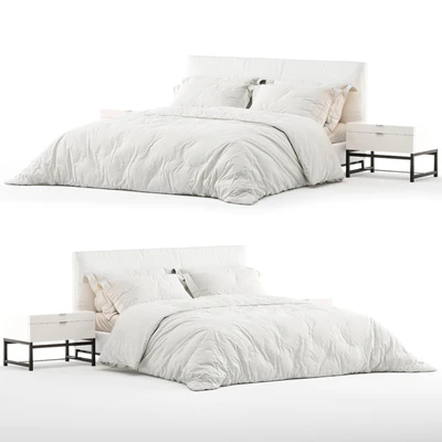 Bed Minotti Andersen (White) — Ver 2