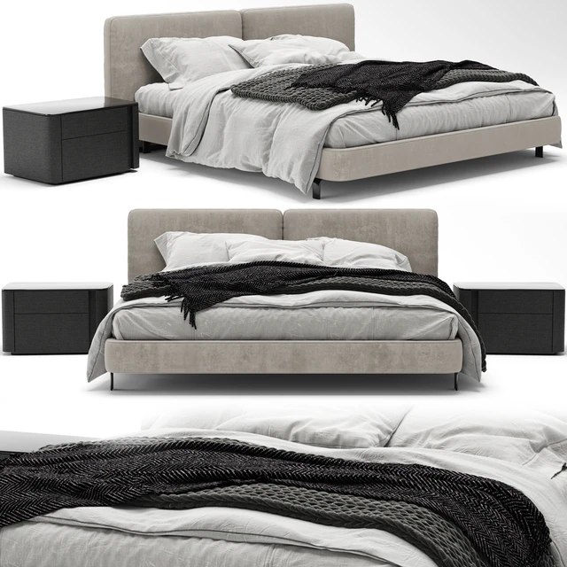 Minotti Tatlin Cover Bed — Скачать