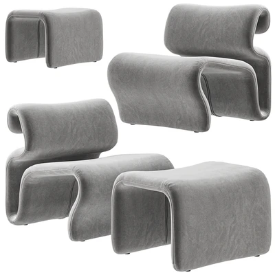 Artilleriet - Etcetera (Fabric Easy Chair and Footstool) — Ver 3