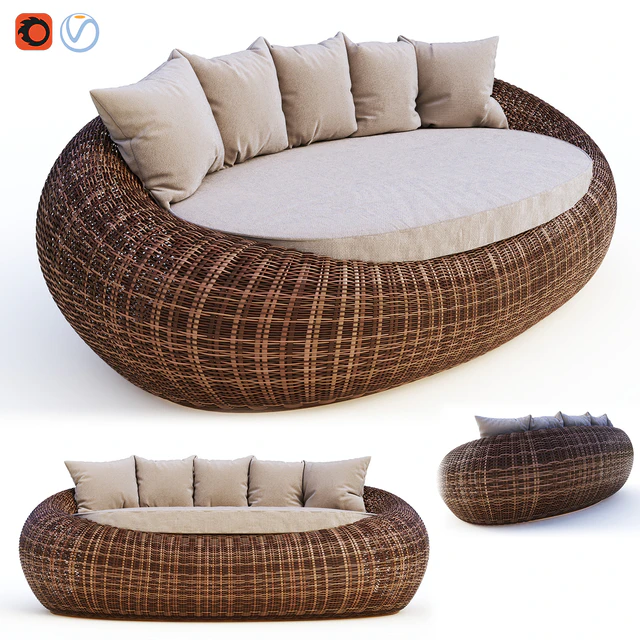 Rattan sofa Kiwi — Descargar