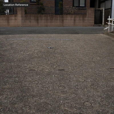 circular patterned aggregate concrete road texture — Ver 2