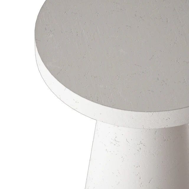 Круглый Журнальный столик Willy White Plaster Pedestal Side Table — Скачать