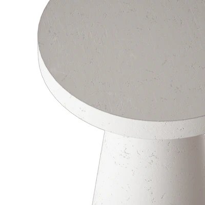 Круглый Журнальный столик Willy White Plaster Pedestal Side Table — Вид 4