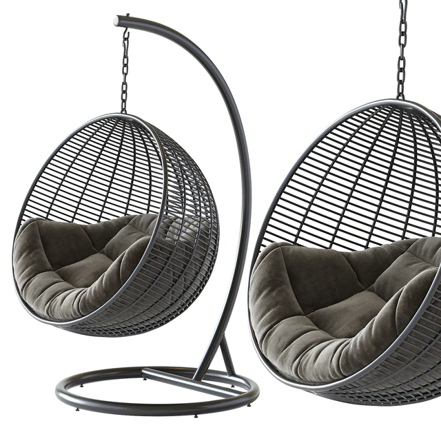 Fotel wiszący Cocoon De Luxe, czarny — Descargar