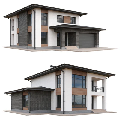Set of low poly houses 03 — Ver 3