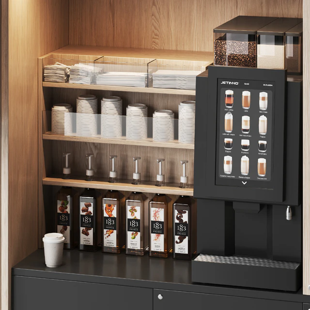 Coffee vending machine. Coffee to go. Self-service coffee shop. Vendor point 2 — Descargar