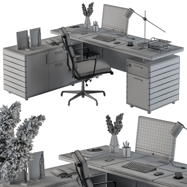 Office Furniture - Manager Set 06 — Descargar