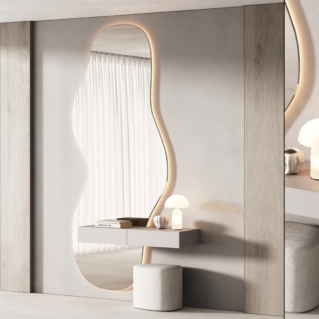 489 hallway zone 10 minimal curved shape mirror 01 — Скачать