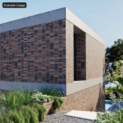 sandfaced stack bond brick wall texture multicolored — View 3