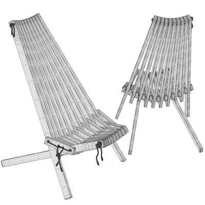Ribbon Recliner and Ribbon Footstool by Brafab — Ver 4