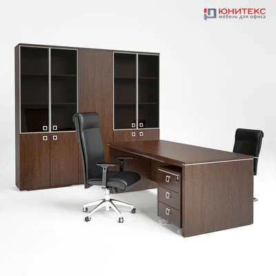 Cabinet rukovodityalya Cosmo and chairs Apollo — Ver 3