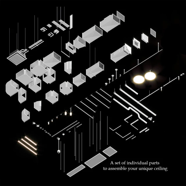 Industrial ceiling, Ducting, Lighting, CAC, CCTV — Descargar