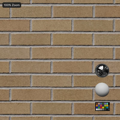 smooth running bond brick wall texture beige — View 2