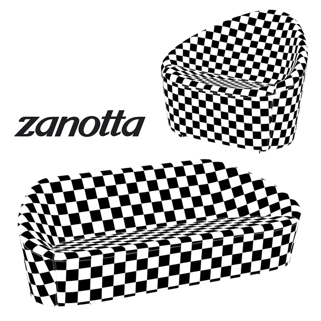 Zanotta Club 1010 sofa & armchair — Скачать
