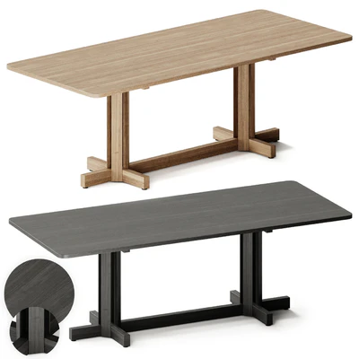 Kettal ALTAR Rectangular wooden dining table — Ver 1