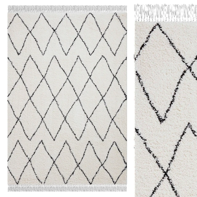 Carpet Think Rugs Boho 8280 White / Black — Descargar