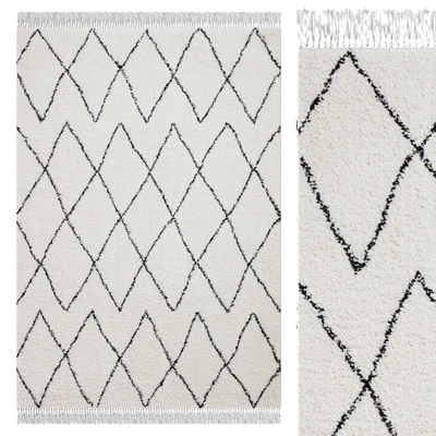 Carpet Think Rugs Boho 8280 White / Black — Descargar
